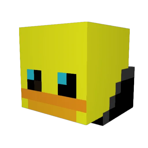 GammaEnte Minecraft avatar head, 3D render