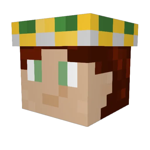 GammaGammaGamma Minecraft avatar head, 3D render