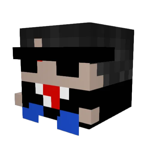 GammaVuitton Minecraft avatar head, 3D render