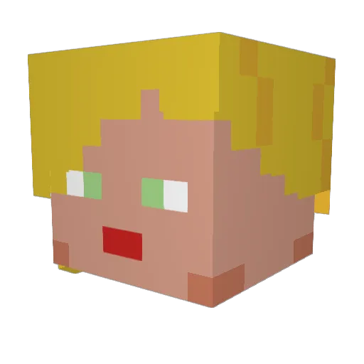 Gammachu00 Minecraft avatar head, 3D render