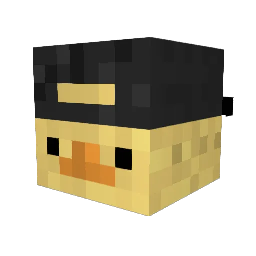 GammaenteLP Minecraft avatar head, 3D render