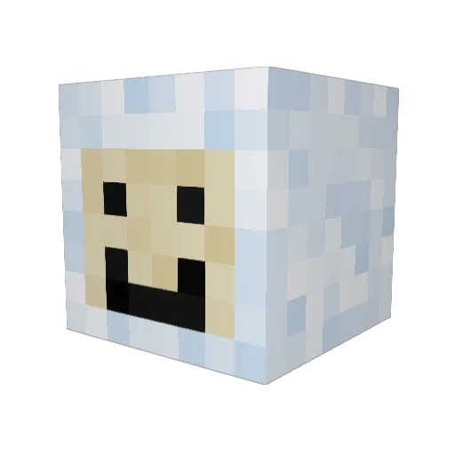 Gammelsmurfann Minecraft avatar head, 3D render