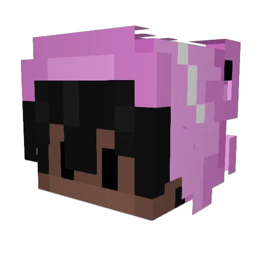 Gammi_ Minecraft avatar head, 3D render