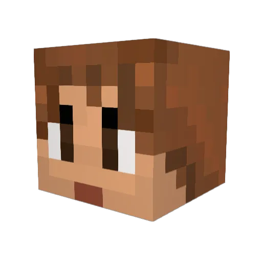 Gammon90 Minecraft avatar head, 3D render