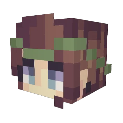 Gamonx Minecraft avatar head, 3D render