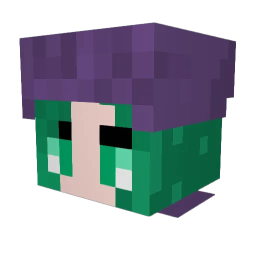 Gamooo Minecraft avatar head, 3D render