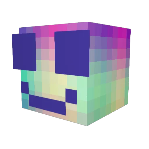 Gamoron Minecraft avatar head, 3D render