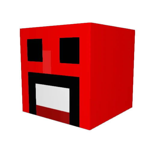 Gamos Minecraft avatar head, 3D render