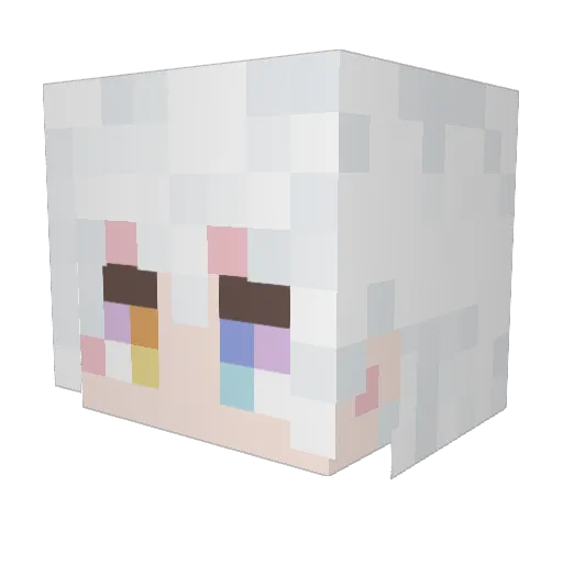 Gampong Minecraft avatar head, 3D render