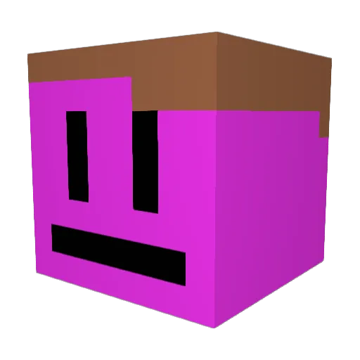 Gampyy Minecraft avatar head, 3D render