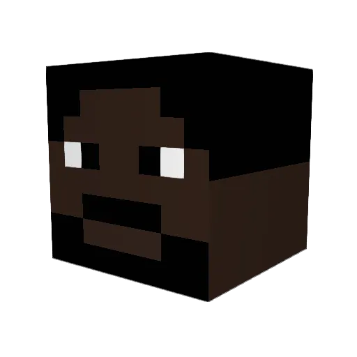 Gampz Minecraft avatar head, 3D render