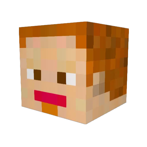 Gamru Minecraft avatar head, 3D render