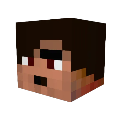 GamseOver Minecraft avatar head, 3D render