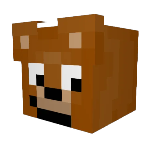 Gamuc Minecraft avatar head, 3D render