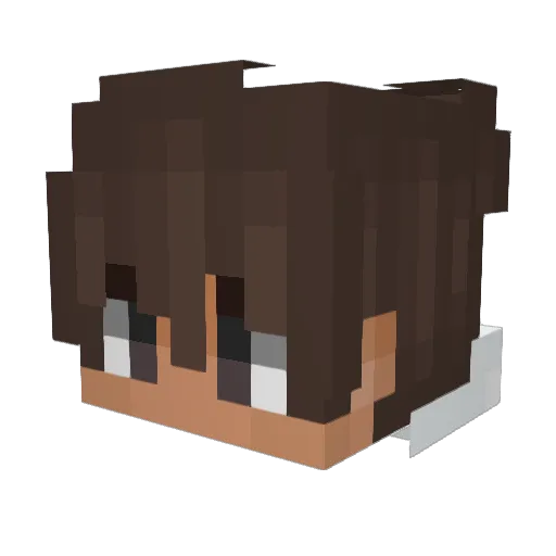 Gamzerunner Minecraft avatar head, 3D render