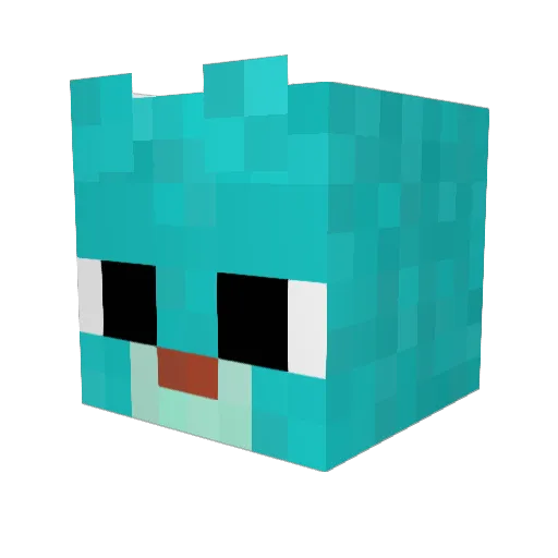 Gan0u Minecraft avatar head, 3D render
