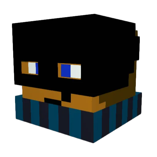 GanCrafter Minecraft avatar head, 3D render