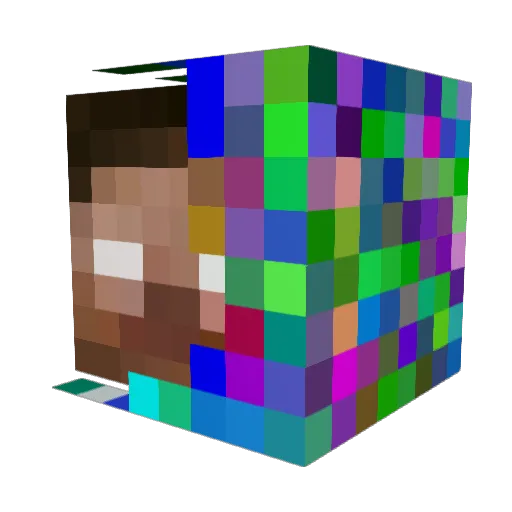 GanGaa_ Minecraft avatar head, 3D render