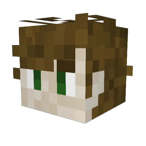 GanGsterBro Minecraft avatar head, 3D render