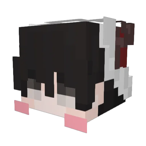 Gan_2 Minecraft avatar head, 3D render