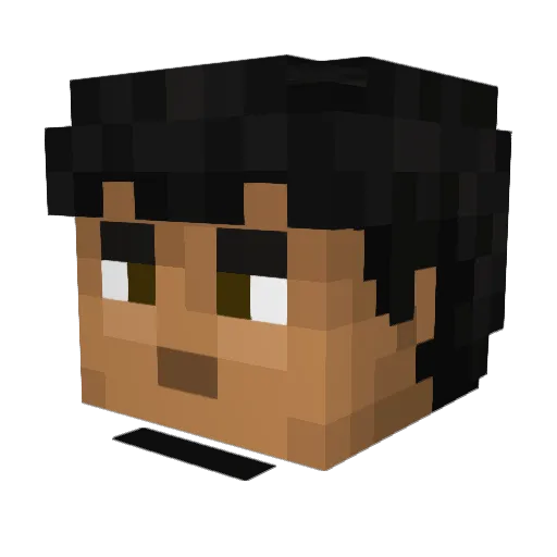 Ganambo Minecraft avatar head, 3D render