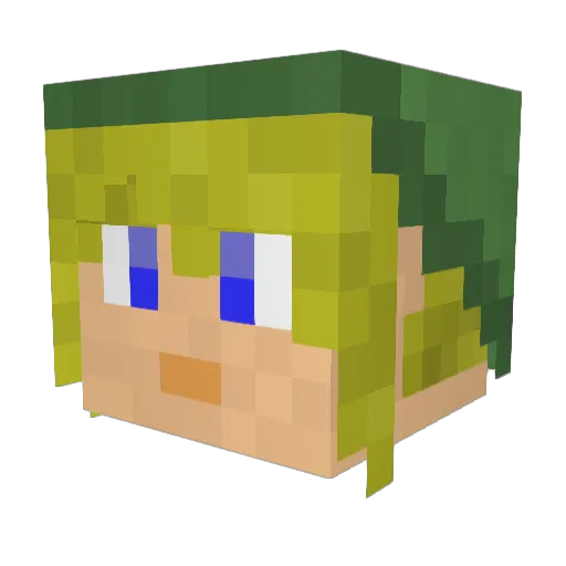 Ganarilla Minecraft avatar head, 3D render