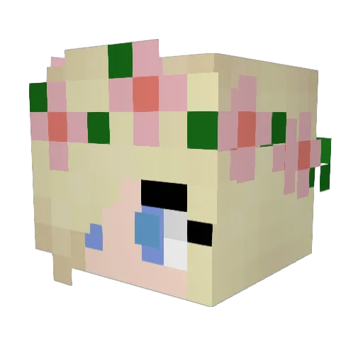 Ganasister Minecraft avatar head, 3D render