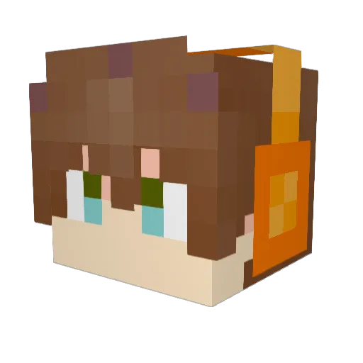 Ganbei016 Minecraft avatar head, 3D render