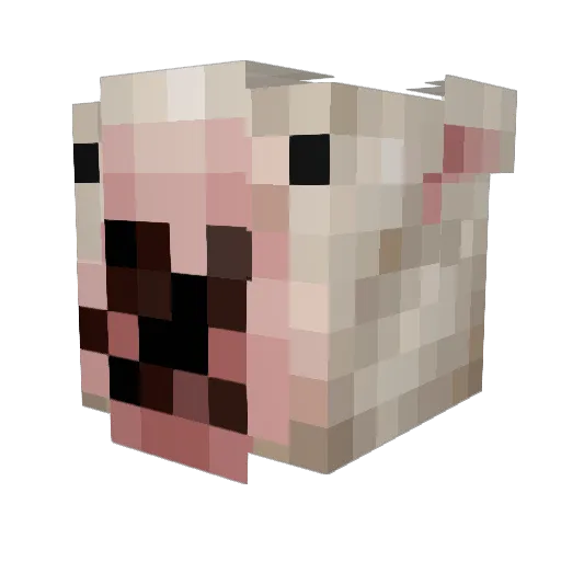 Gancheto_ Minecraft avatar head, 3D render