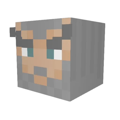 Gandalf1992 Minecraft avatar head, 3D render