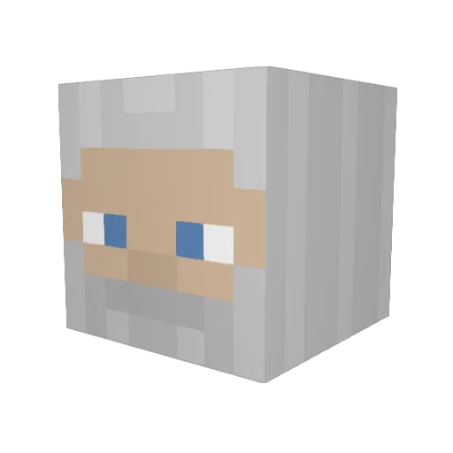 Gandalf304 Minecraft avatar head, 3D render