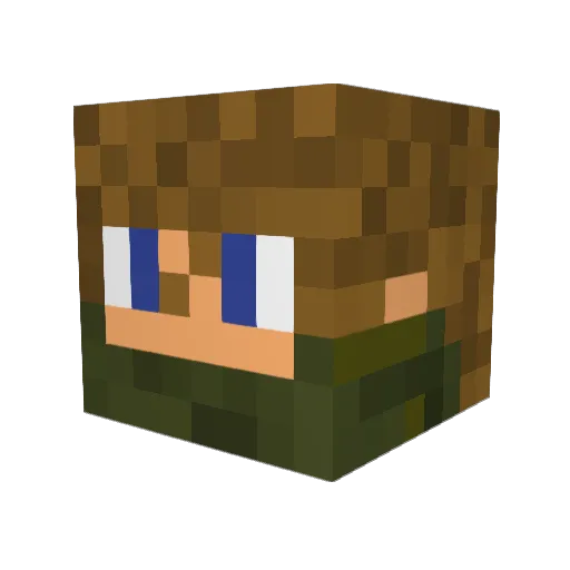 Gandalf4400 Minecraft avatar head, 3D render