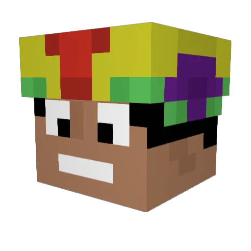 GandalfDaGreen Minecraft avatar head, 3D render