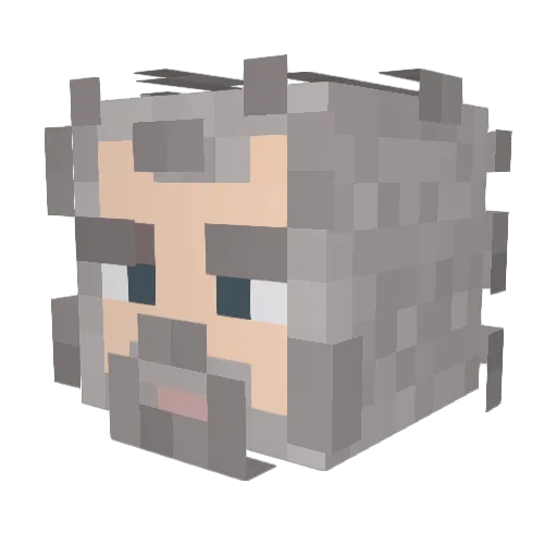 Gandalf_Effect Minecraft avatar head, 3D render