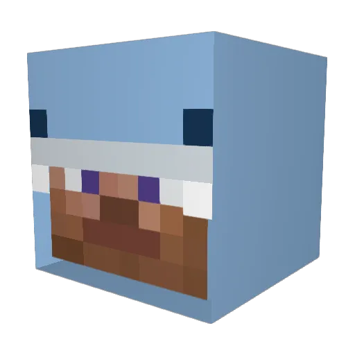 Ganddon Minecraft avatar head, 3D render