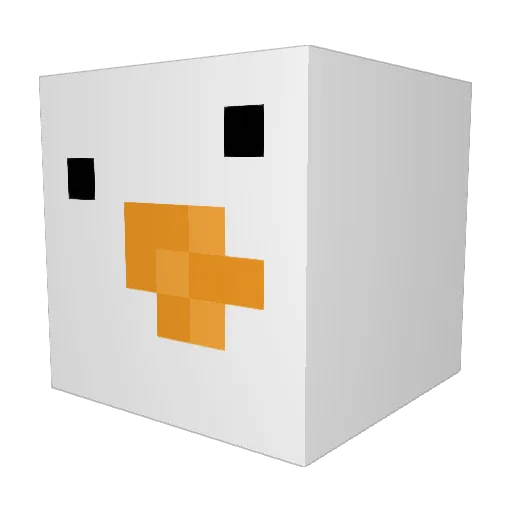 GanderGoose Minecraft avatar head, 3D render