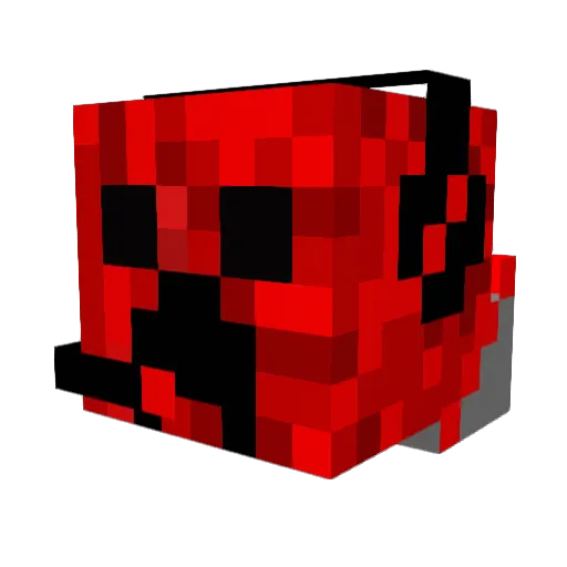 Gandhigang Minecraft avatar head, 3D render