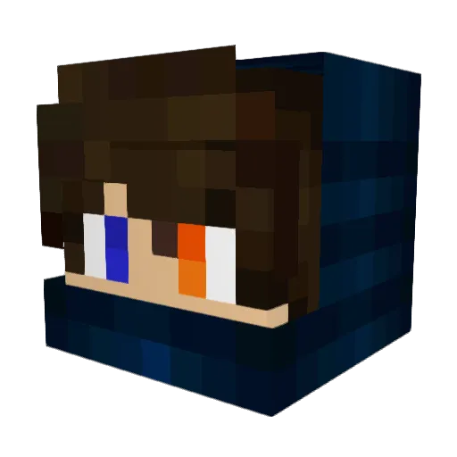 Gandicar Minecraft avatar head, 3D render