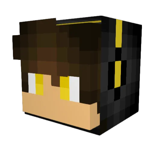 Gandiix1 Minecraft avatar head, 3D render