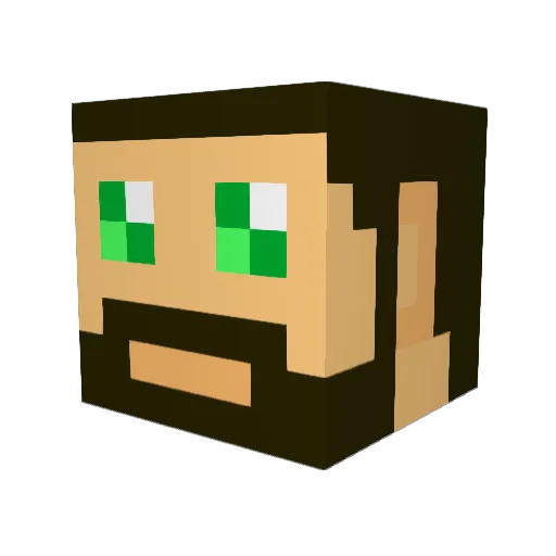 Gandja_60 Minecraft avatar head, 3D render