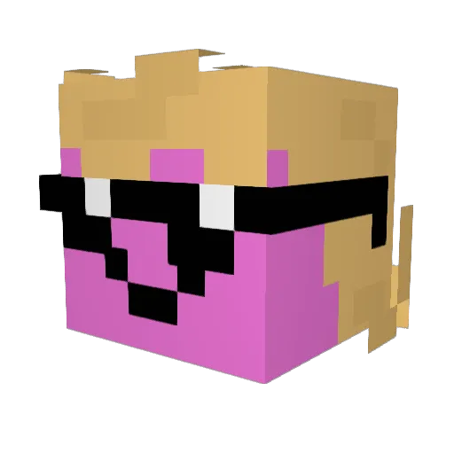 GandmaGamr Minecraft avatar head, 3D render