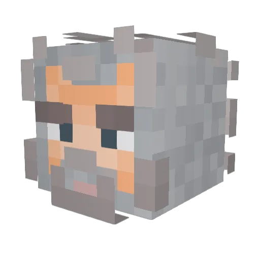 GandolfTheWhitee Minecraft avatar head, 3D render