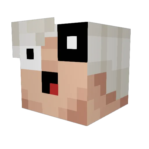 GandonDebil Minecraft avatar head, 3D render