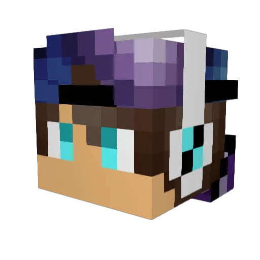 Gandoy3 Minecraft avatar head, 3D render