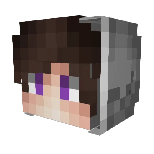 Gandqlf Minecraft avatar head, 3D render