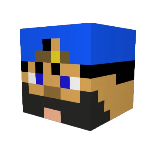 Gandy62 Minecraft avatar head, 3D render