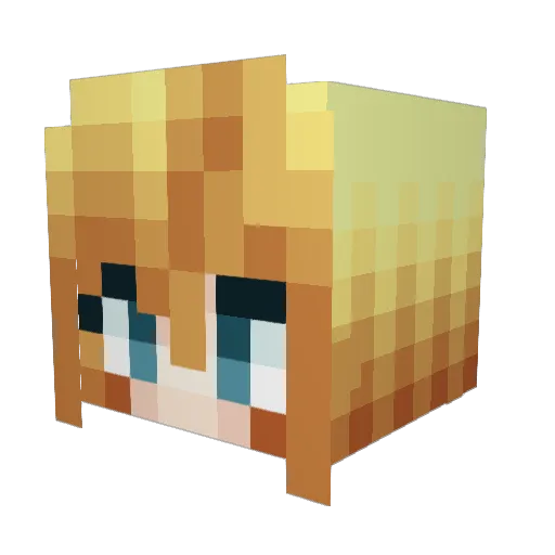 Gandyloo Minecraft avatar head, 3D render