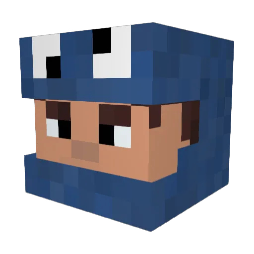Gang1293 Minecraft avatar head, 3D render