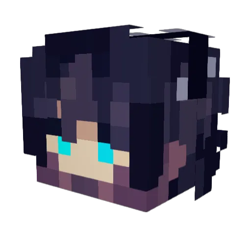 GangGroovy Minecraft avatar head, 3D render