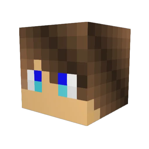 GangMemberGluf Minecraft avatar head, 3D render